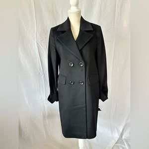 Sam Edelman Black Wool Coat Double Breasted